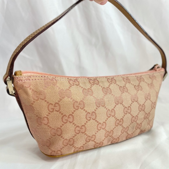 ✨SOLD✨ Gucci Vintage Pink Boat Bag Pochette - Picture 4 of 13